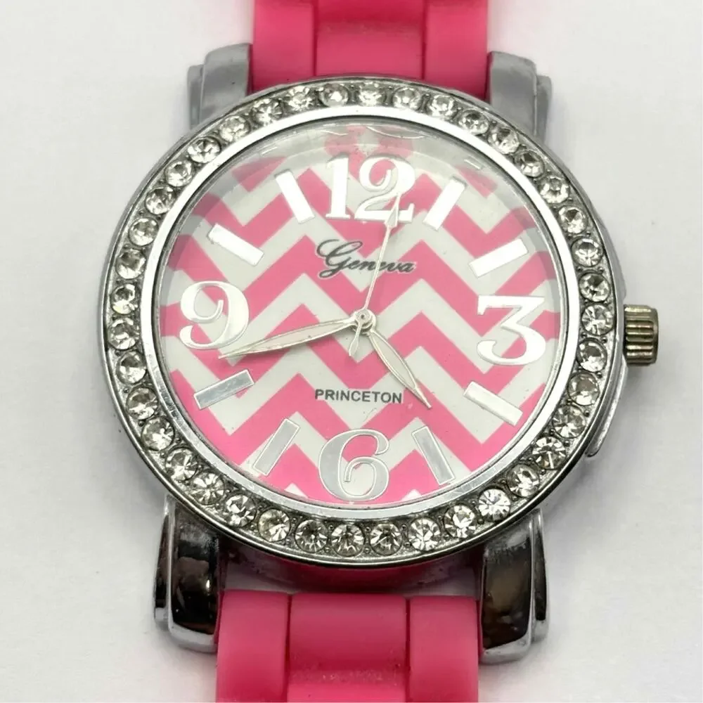 Pink Striped Men's Watch